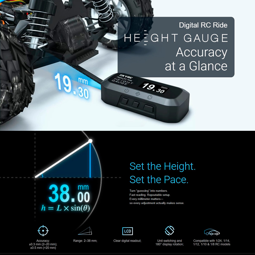 SkyRC RC Ride Height Gauge Dig - Fpv Drone Tool Kit ulasan dan harga